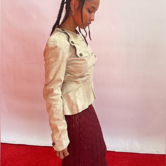 Vivienne Westwood RED LABEL BEIGE SUEDE LEATHER JKT NET SS16 - Picture 7 of 15